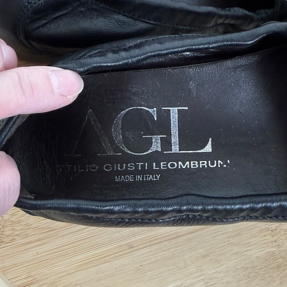 AGL Attilio Giusti Leombruni Black Leather Horse Bit Loafer EU Size 38.5 US 8.5 - Picture 12 of 14